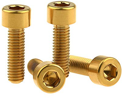 Wanyifa Titanium Ti M6 x 20mm Socket Allen Hex Bolt for Bicycle Disc Brake Caliper Adapter Mount Upgrade Pack of 4