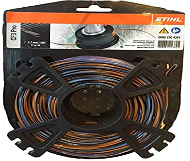 Stihl 00009304301 Fil de coupe cruciforme avec partie carbone, 00009304301, Orange