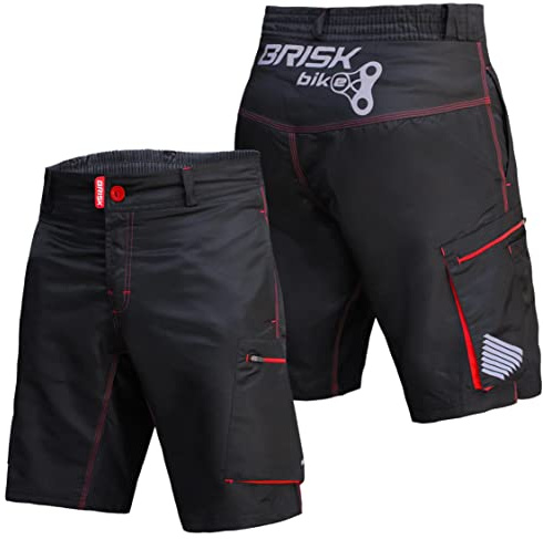 Brisk Bike MTB Shorts modèle 6 rembourrés pour Le Cyclisme