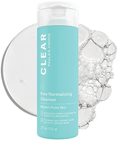 Paula's Choice CLEAR Gesichtsreiniger - Gel Reiniger & Make Up Entferner - gegen Pickel, Mitesser & Reduziert Unreinheiten - mit Salicylsäure - Alle Hauttypen - 177 ml