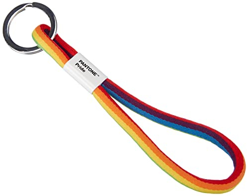 PANTONE Design-Schlüsselband Key Chain Short, Schlüsselanhänger für Handgelenk, robust und farbenfroh, Pride Colors, Nylon, Kurz, 18617