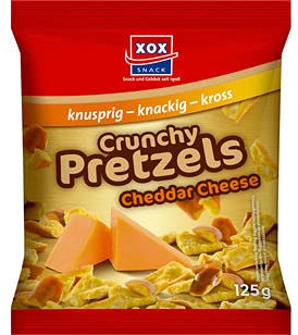 XOX Crunchy Pretzels Cheddar Cheese, 9er Pack (9 x 125g)