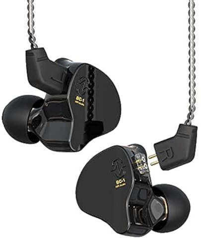 Kinboofi CCZ Melody in Ear Monitors, Dynamic Hybrid Dual Driver in Ear Headphones 1BA+1DD HiFi Wired Headphones Musicians IEM Upgrade Deep Bass Suitable for Audiophile Musician(No MIC, Black)…