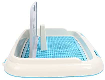 Hundetoilette, tragbares Hundetöpfchen mit Wandabdeckung zum Training für Hunde(Blau)
