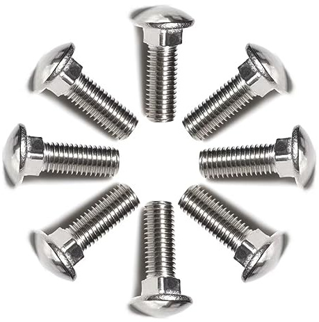 SYDARSYN Tornillos de Cabeza Redonda con Cuello Cuadrado de Acero Inoxidable Tornillo Carrocero M6x16mm (10 Piezas)