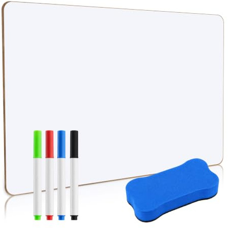 VARHHUXHA Mini Whiteboard, A4, Double-Sided, with 4 Pens & Eraser | Ideal for office brainstorming, meeting notes, personal drafting and daily scheduling.