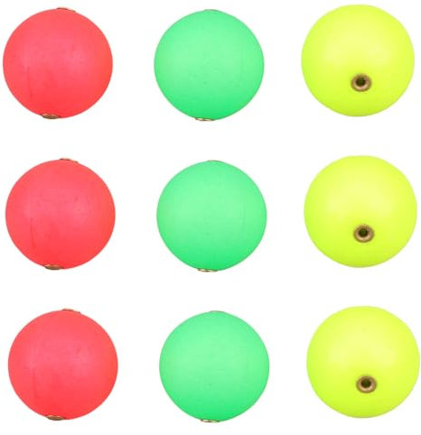 Kisangel 60stücke Schwimmende Angelköder Kugelförmige Angelbojen Mit Kupferringen Und Praktische Angelzubehör Für Präzises Fischen