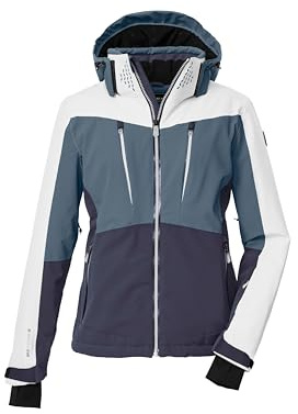 Killtec dam Ksw 43 Wmn Ski Jckt Skidjacka/funktionell jacka med dragkedja huva, snöfall och underarmsventilation