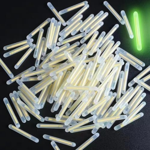 Hehglng Lot de 100 bâtons lumineux fluorescents pour flotteur de pêche - Accessoires de pêche - 3 mm