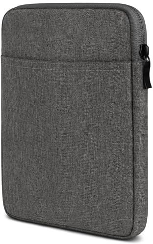moex Custodia per eBook per Amazon Kindle Paperwhite 2024 con cerniera e scomparto per accessori, in tessuto e-reader custodia morbida imbottita, custodia protettiva minimalista Dash Case, grigio
