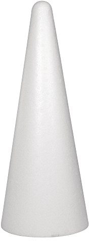 Rayher 3003800 CàŽne en Polystyrène Diamètre 20 cm, Hauteur 50 cm Blanc
