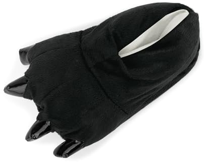 OCHENTA Pantofole Unisex in Peluche Animali Fantasia Cosplay con Zampa, Nero , 39/44 EU