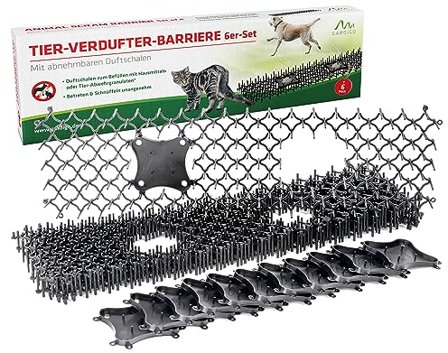 GARDIGO® Dornengitter gegen Katzen - 6er Set I Katzenschreck für den Garten I Schützt Beete und Rasen vor Katzen, Hunden, Schnecken, Hasen, Vögeln I Tiergitter, Katzenabwehr, Katzenschutz
