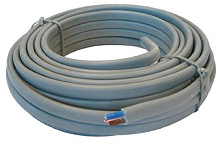 All Lengths 6242Y 2.5mm Twin and Earth Electric Cable Wire Flat T&E Grey BASEC Certified (5m)