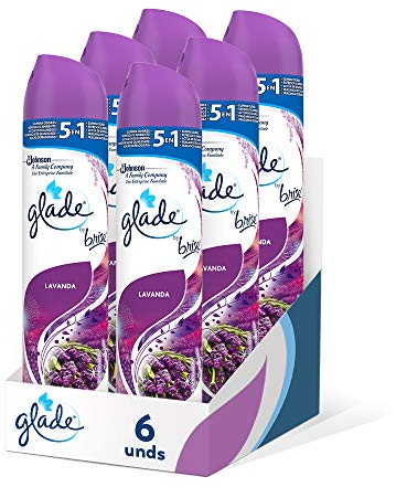 Glade® Aerosol - Ambientador Spray contra malos olores. Esencia para casa y baño fragancia Lavanda, 1 unidad, 300ml