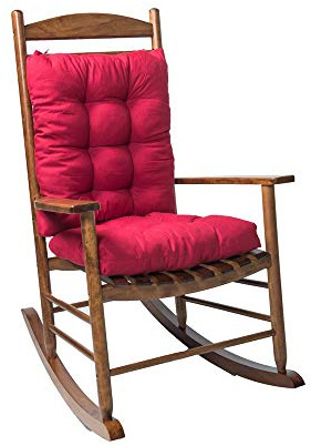 Ruby Lil Faltbare Schaukelstuhl Kissen,Sonnenliege Auflage, Polster für Stühle Tragbarer Garten Innenhof Dick Gepolsterte Bett Lehnstuhl Relaxer,Rot