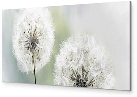 murando - Handart Pusteblume Kunstdruck auf Leinwand 120x40 cm 1 tlg Groß Kunstbilder wie Handbemalte Wandbilder XXL mit Acrylgel beschichtet Wand Bilder mit Struktur - Blumen Natur b-B-0223-b-c