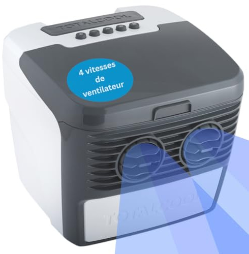 TOTALCOOL 3000 - REFROIDISSEUR D'AIR ÉVAPORATIF PORTABLE 12V / 24V / AC - CARAVANE - CAMPING-CAR - NAVIGATION