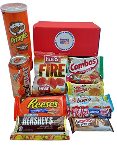 Mistery American BOX Starter Scatola Americana per Principianti con Bevande Patatine Dolci Cioccolato