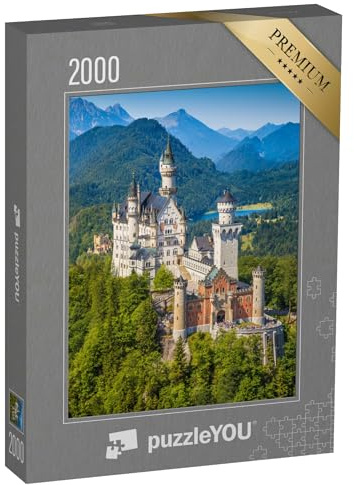 puzzleYOU: Puzzle 2000 Teile „Schloss Neuschwanstein, erbaut im 19. Jahrhundert für König Ludwig II.“ – aus der Puzzle-Kollektion Schloss Neuschwanstein