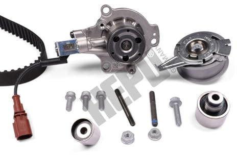 HEPU PK06692 Wasserpumpe + Zahnriemensatz Zähnezahl: 145 25 mm mit integriertem Regler mit Dichtung