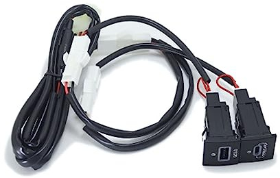 Adatto for VW Fit for Golf 6 Fit for Jetta 5 MK5 Fit for Scirocco 06-14 Caricabatteria USB for Auto Presa PD Carica Rapida QC3.0 Pulsante Adattatore interfaccia accendisigari (Color : One Belt Two PD