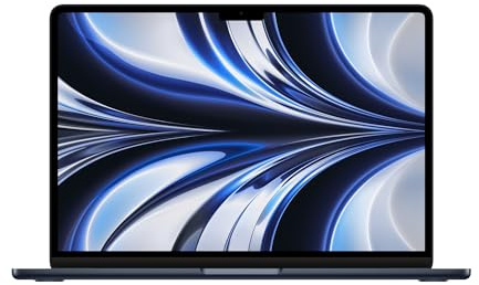 2022 Apple MacBook Air con Apple M2 chip (13-pulgadas, 16GB RAM, 256GB SSD de Almacenamiento) (QWERTY English) Medianoche (Reacondicionado)