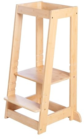 roba Lernturm nach Montessori - Sicherer Tritthocker für Kinder - Ideal als Küchenhelfer - Bis 80 kg belastbar - FSC zertifiziertem Bambus Holz