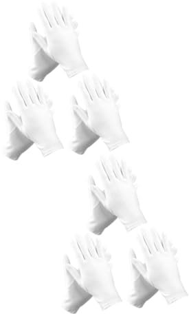 Angoily 6 Paare Handschuhe Für Die Schmuckinspektion Gartenhandschuhe Aus Baumwolle Handschuhe Aus Nitril Medizinische Handschuhe Weiße Handschuhe Mann Einweg