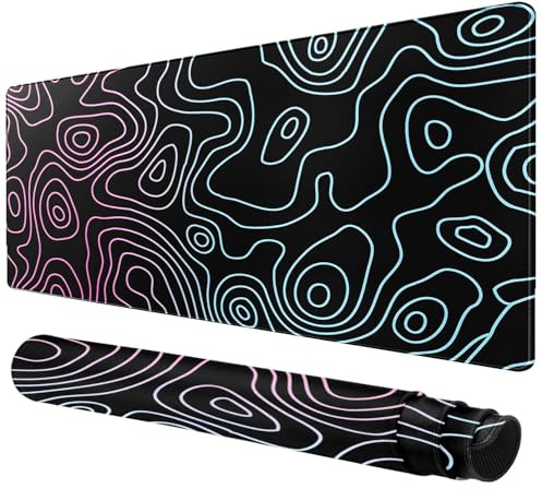 Rcege Tapis de Souris Grand Format pour Bureau - Tapis de Jeu avec Base antidérapante et Bords Cousus, Tapis pour Clavier et Souris