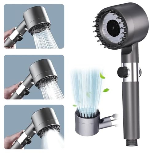 Cabezal de Ducha con Filtro de Alta Presión con Filtro de 15 Pasos, Filtro Ducha 3 +1 Modos de Rociado Cabezal de Ducha de Alta Presión, Alcachofa Ducha Antical Ahorrador de Agua para Eliminar Cloro