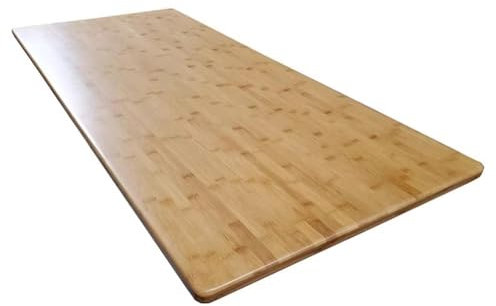 Rygcrud Tischplatte Aus Bambus, 0,8 Zoll Dick wasserdichte Tisch-/Schreibtischplatte, Universal Wasserdicht Einteilig Arbeitsplatte Für Elektrisches Stehpult, Anpassbar(110x50x2 cm)