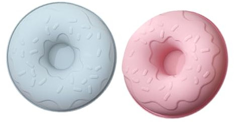 Cabilock 2piezas Moldes De Silicona para Hacer Donas Pasteles Galletas y Bricolaje Fácil