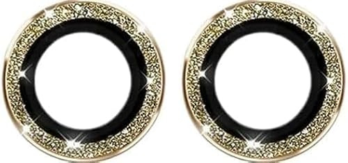 2Pcs Gold Camera Lens Screen Protector for Samsung Galaxy Z Flip 5,Bling Camera Lens Film, Shockproof Metal Ring Cover Film for Samsung Galaxy Z Flip 5, Cell Phone Protectors Accessories