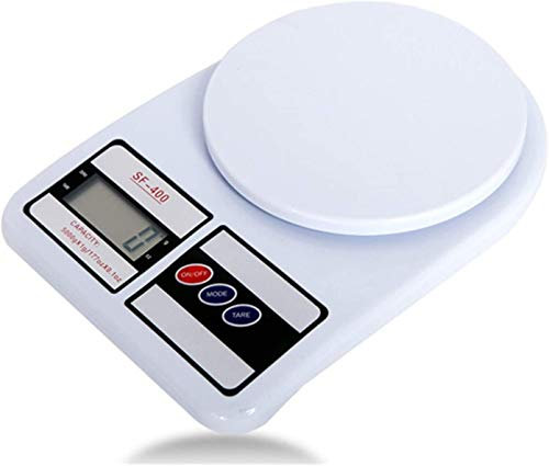 Balanzas alimentarias de precisión con función de Escala de cocina digital, escala de alimentos 10 kg / 1g Escala de cocción electrónica, Peso de cocina digital, gramos, Función de Tare & AutoZero, pa