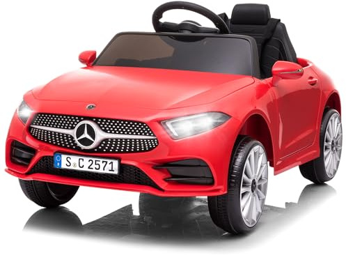 LALAHO Mercedes-Benz Kinder Elektroauto 12V Rot