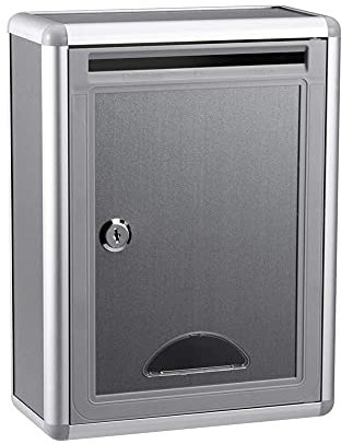 Mailbox Parcel Drop Box - Stainless Steel Locking Mailbox for Wall Mount - Secure Mail and Package Delivery Solution for Home or Office