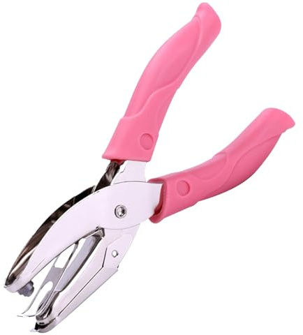 Metal Handled Paper Punch Tag Punch 6.3 Inch Length 6mm Diameter of Circle Hole Handheld Single Paper Hole Punch for DIY Craft Tag for Teachers and Students Halloween and Christmas Gifts