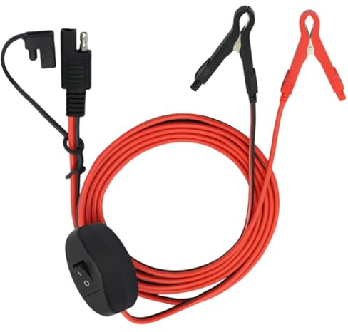 Connettore Batteria SAE | Cavo Prolunga Carica Batteria con Pulsante,Adattatore SAE, Attacco Rapido per Auto Moto Rimorchio Trattore Tosaerba