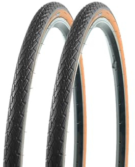 2 Stück 28 Zoll Fahrrad Trekking Reifen 28x1 5/8x1 3/8 Mantel Decke 37-622 braun