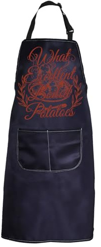 PXTIDY Potato Food Lovers Gifts What Excellent Boiled Potatoes Kitchen Apron Movie Novel Merch Gift for Bookish Fans