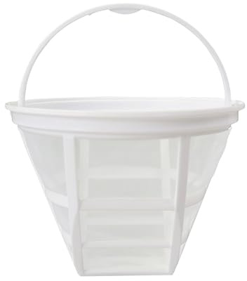 Filtros de café reutilizables, cesta de colador lavable, filtro para máquina de 6 u 8 tazas con asa, accesorio de elaboración con material resistente, filtro para café, casa, cocina, té y