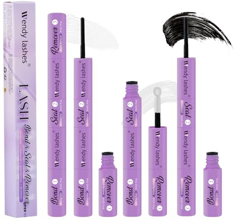 Pegamento Pestañas Postizas 3 en 1,Bond+Sealant+Remover – Impermeable y de larga duración, baja irritación para extensiones de pestañas,Wendy Lashes Glue
