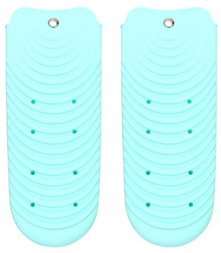 Kisangel 2 pezzi di manicotti in silicone per arricciacapelli - Manicotto isolante per arricciacapelli e piastra - Impugnatura riutilizzabile per casa, esterni, viaggi e styling dei capelli