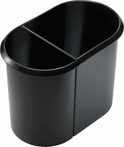 Helit Papierkorb Duo-System ohne Deckel 1x20l + 1x9l schwarz