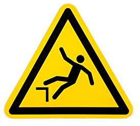 Warnaufkleber Warnzeichen Dreieck Schild Warnung vor Rutschgefahr nach ISO 7010 Folie selbstklebend gelb 20cm made by MBS-SIGNS in Germany, Größe: 1 Stück
