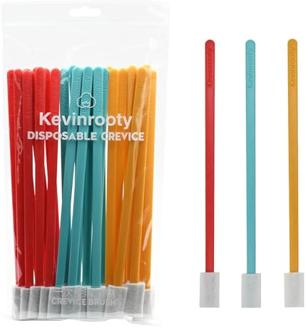 Kevinrooty 30PCS Disposable Crevice Cleaning Brush kit, Disposable Toilet Brush, Disposable Window Sill Cleaning, Keyboard Cleaning, Car Air Conditioner Cleaning (Color Mixing)