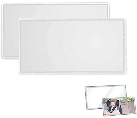 Vastsea 2 Stücke Auto Makeup Spiegel, Kosmetikspiegel für Auto Visier Sitzlehne, Selbstklebender Auto-Schminkspiegel, Gelten für Auto-Sonnenblende, Autositzlehne, Badezimmer