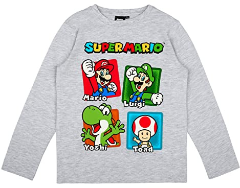 Super Mario Langarmshirt Jungen Mädchen