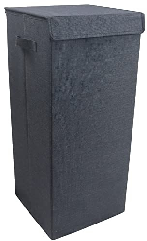 VCM Wäschekorb, Stoff Wäschebox, Wäschetruhe, Maße ca. H. 70 x B. 30 x T. 30 cm, Stoffbox mit Deckel - Dreso L